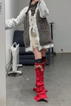 Vitelli leg cover FW22_LFT_002 dark red